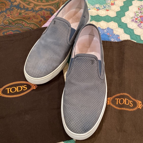 Tod's Other - TODS SUEDE HARDLY WORN SLIP ON LOAFER TEXTURED